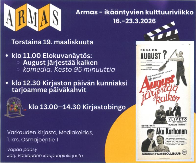 Armas viikon kirjaston päivä