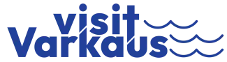 Visit Varkaus logo aaltokuviolla.