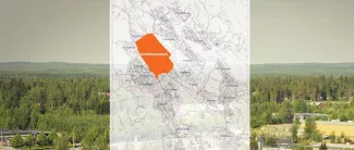 Kuoppakangas kartalla.