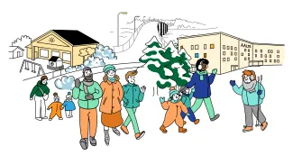 Kaupunkistrategian piirroskuva.