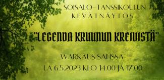 Soisalo-tanssikoulun kevätnäytös mainoskuva.