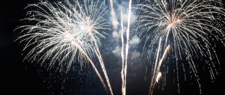 Uuden vuoden ilotulitus.