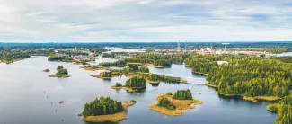 Ilmakuva Päiviönsaaren ja Kämärin alueesta.