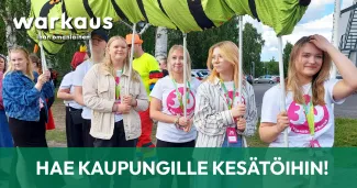 Varkauden kaupungin kesätyömainos.