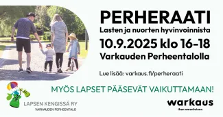 Perheraati-tilaisuuden kuvituskuva.