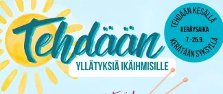Yllätyksiä ikäihmisille -kampanjan kuvituskuva.